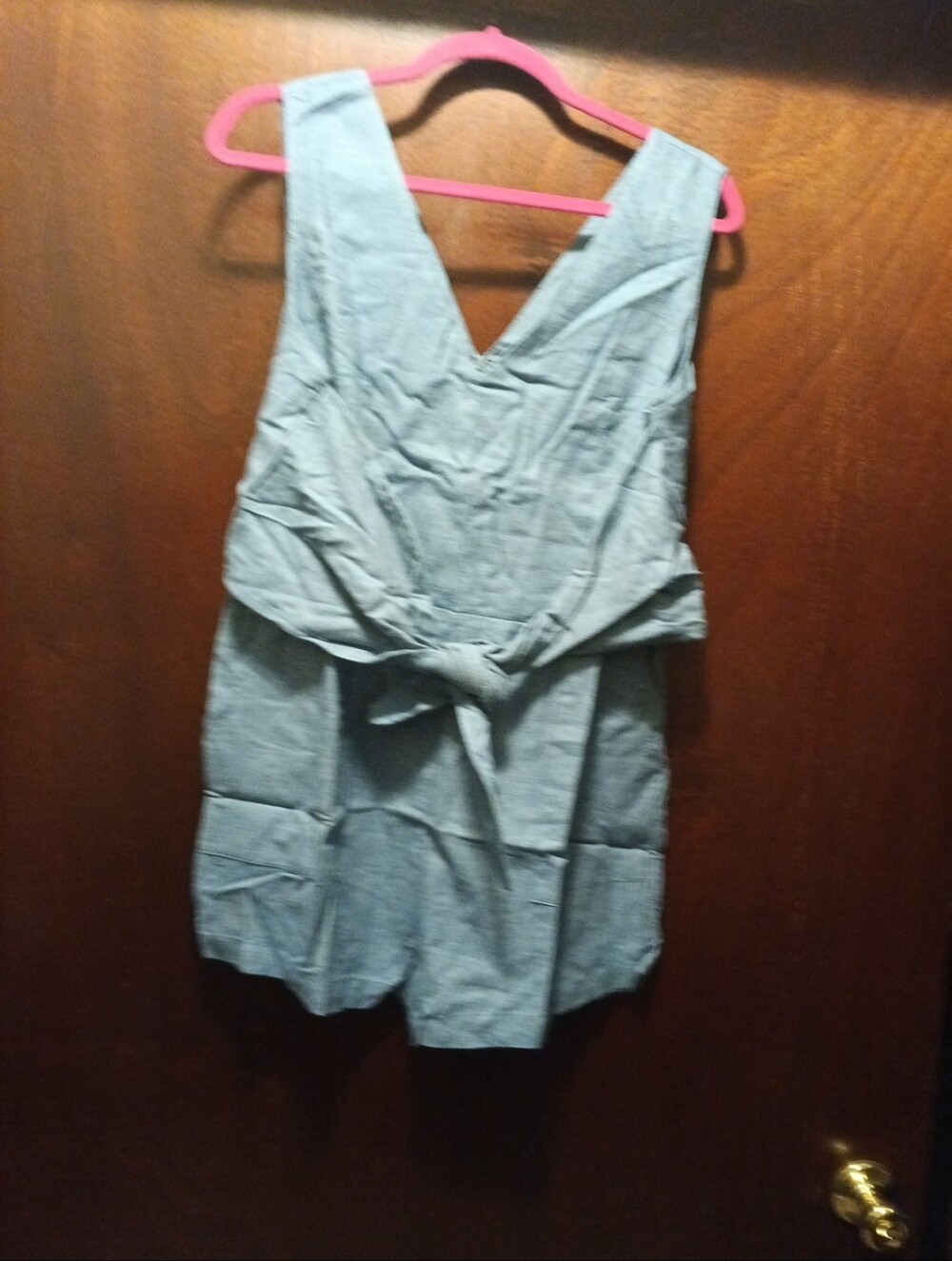 Hayden LA NWT 100% cotton Lightweight Denim Romper Tie Front